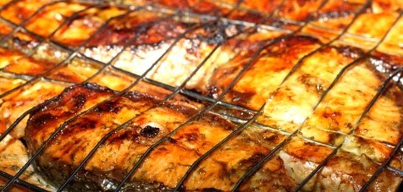 Лосось на гриле с тимьяном