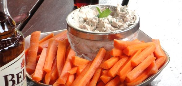 Тунец со сливочным сыром и мятой