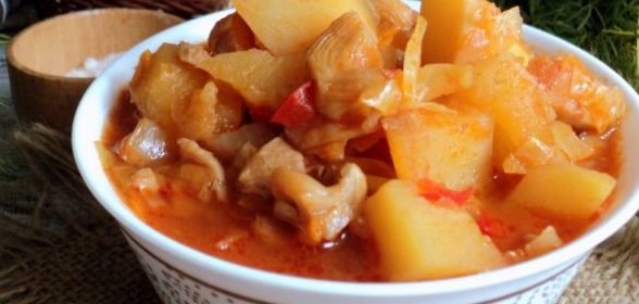 Овощное рагу с грибами