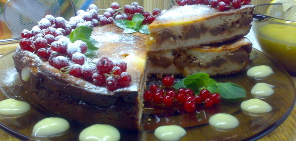 Запеканка творожная с яблоками и геркулесом Дуэльная