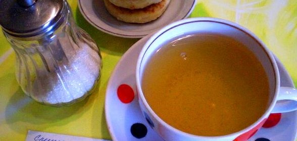 Чай зеленый с апельсиновой цедрой и мятой