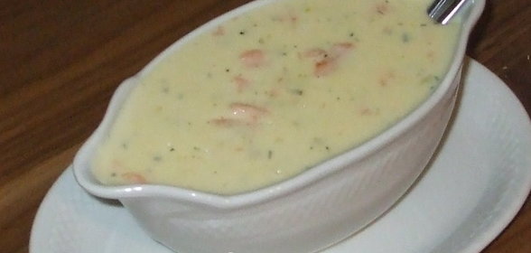 Сметанный соус с сёмгой