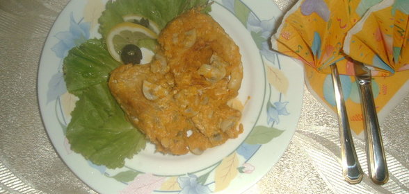 Судак в грибном соусе