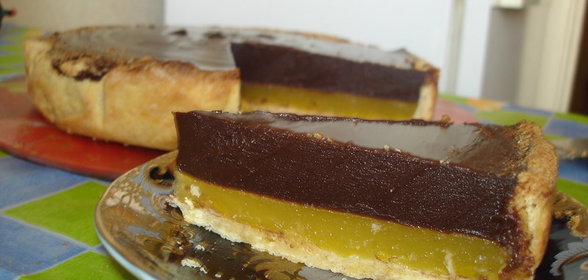 Шоколадный торт с апельсиновым желе