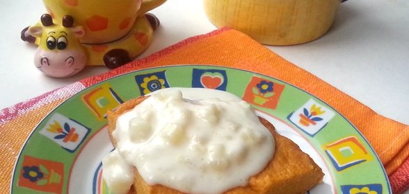 Творожная запеканка с морковью и ананасовым кремом