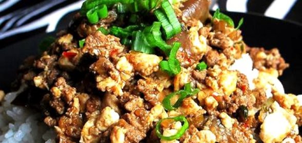 Тофу с баклажанами по-японски
