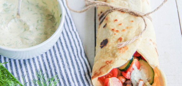 Шаверма с нутом и овощами