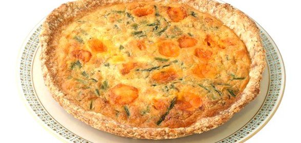 Пирог из спаржи и сыра