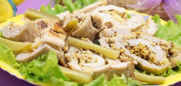 Куриный рулет с французской горчицей