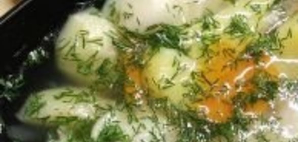 Суп с пельменями