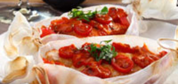 Осетрина с томатами