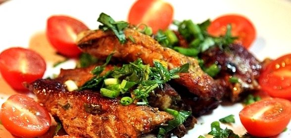 Маринованные ребрышки в духовке
