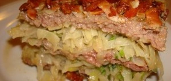 Запеканка из фарша и капусты