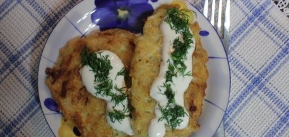 Драники с чесноком