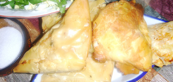 триугольные - банички со шпинатом