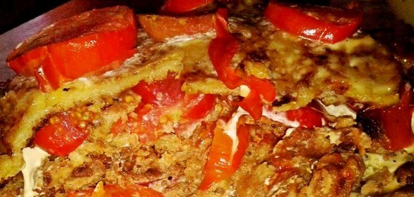 Кабачковый торт с овощной начинкой