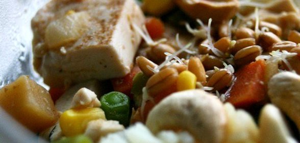 Вегетарианский рис с тофу