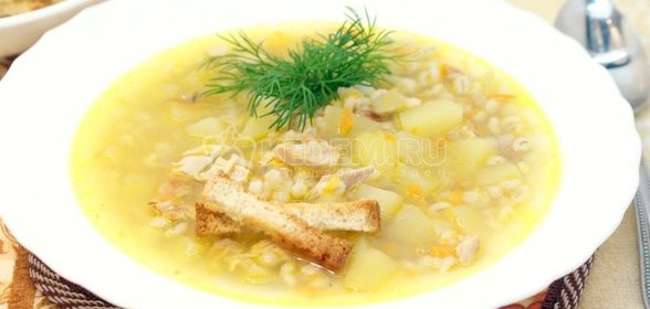 Куриный суп с перловкой