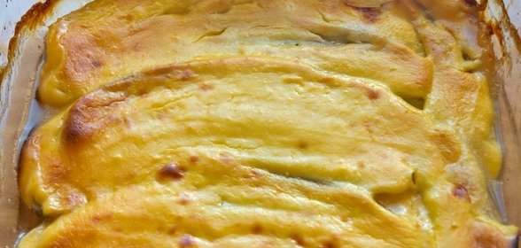 Бананы, запеченные с творогом