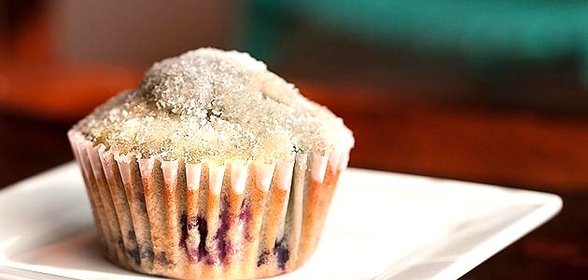 Лимонные маффины с черникой