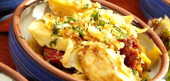 Жареные артишоки с фасолью