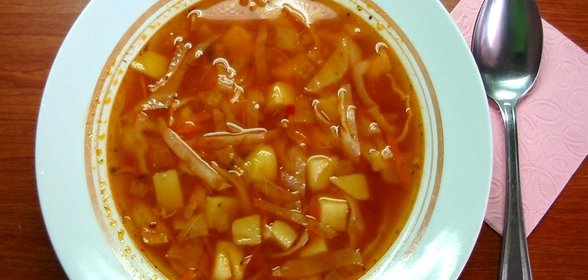 Постные щи с аджикой