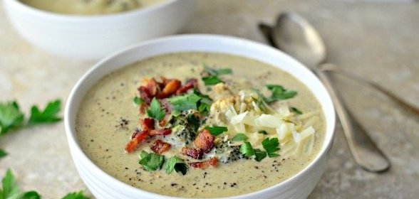 Суп из брокколи и цветной капусты