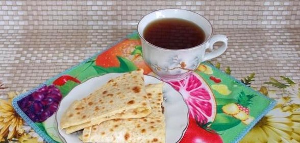 Лепешка с картофельным пюре