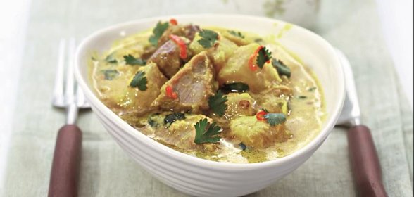 Карри из индейки с ананасами