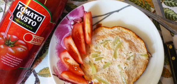 Омлет с томатным соком