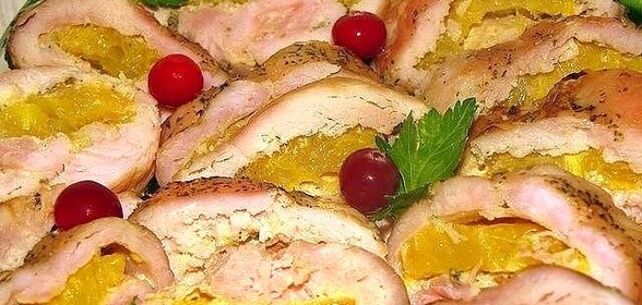 Куриный рулет с чесноком