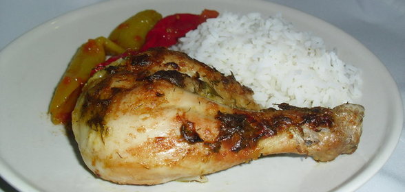 Курица в горчично-укропном соусе