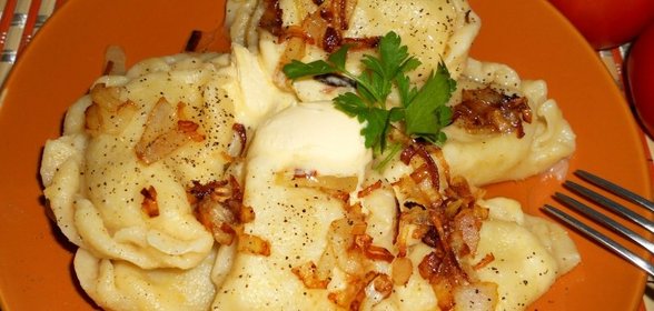 Вареники с картофелем на сыворотке и кукурузной муке