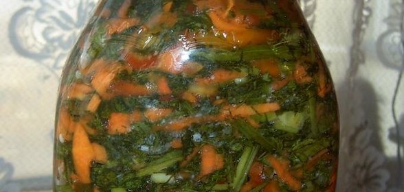 Крепкий посол зелени, на зиму