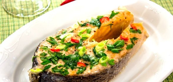 Семга в кокосовом молоке