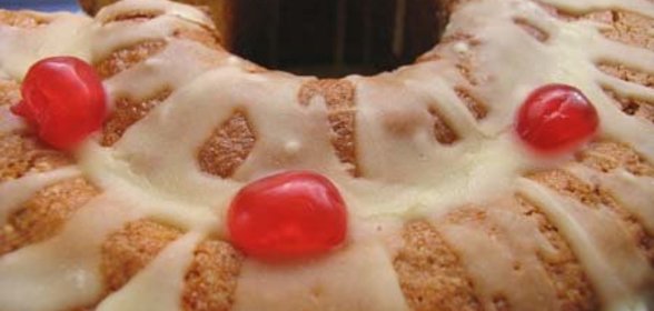 Апельсиновый кекс с глазурью