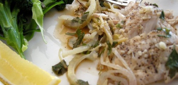 Запеченная форель кусочками