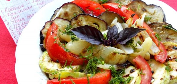 Овощи-гриль в маринаде