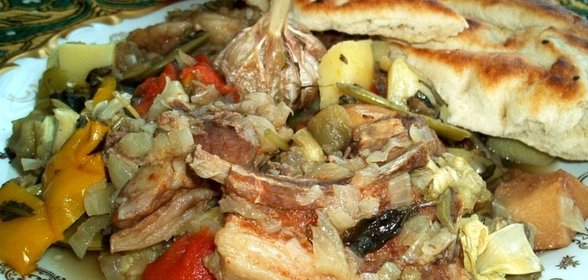 Хашлама из баранины на костре