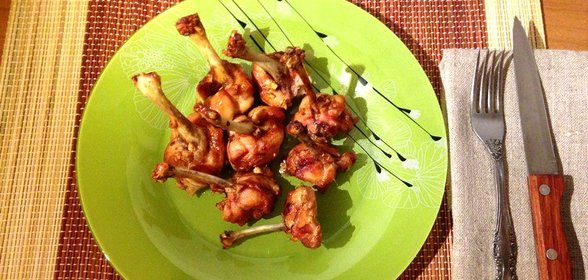 Куриные крылышки по-китайски в соевом соусе