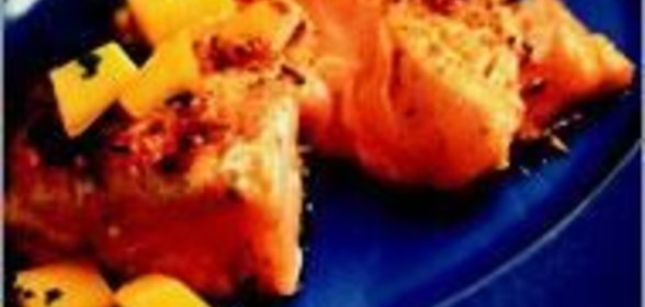 Запеченный лосось в сливочном соусе