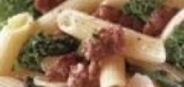 Макароны с брокколи и мясом