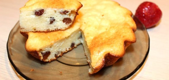 Творожная запеканка с изюмом в духовке