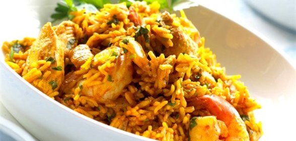 Плов узбекский с курицей и барбарисом