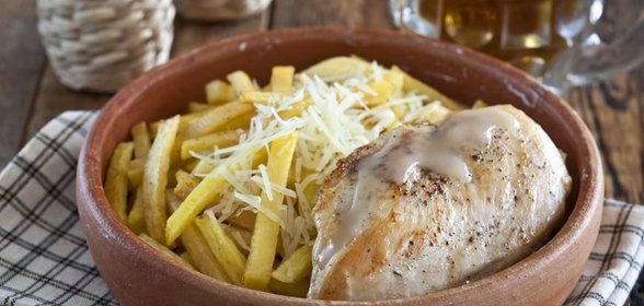 Курица с картофелем-фри