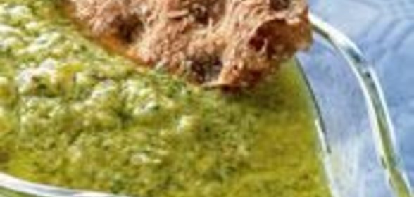 Сальса из молодого горошка, укропа и лимона