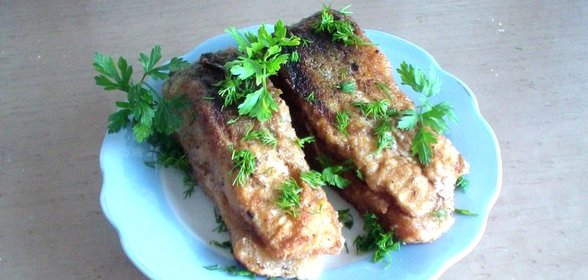 Рыба жареная в манной крупе