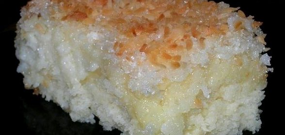 Быстрый кокосовый пирог со сливками
