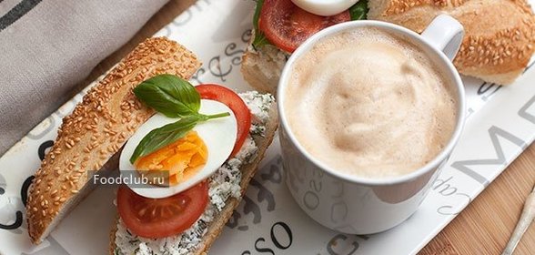 Бутерброд с творожным сыром