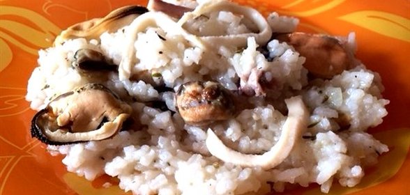 Ризотто с креветками в мультиварке